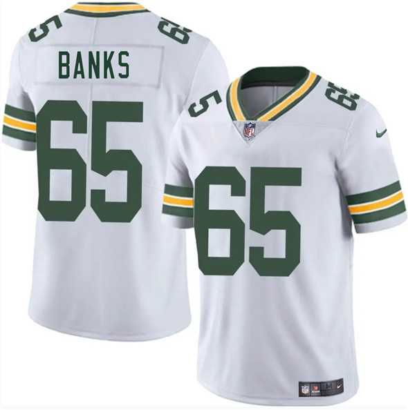 Men & Women & Youth Green Bay Packers #65 Aaron Banks White 2025 Vapor Untouchable Limited Stitched Jersey->green bay packers->NFL Jersey